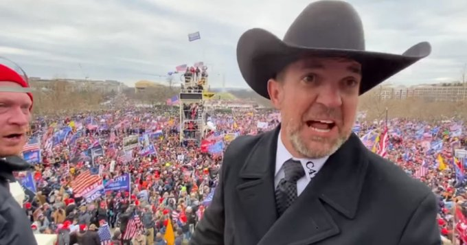 tomiahonen's tweet photo. Everything Trump Touches Dies. So do government careers of those who participated in the insurrection part of January 6 like this Republican County Commissioner in New Mexico, Couy Griffin. A judge just ordered him fired from his job, effective immediately https://t.co/JtynCZg8Uj