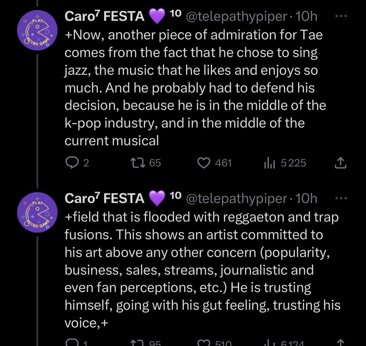 The whole thread is amazing but this part right there is spot on and express perfectly what I love so much about Tae. This man isn’t an idol anymore in my eyes, he is a full fledged artist and he’s going to places soon once he shows us his music ❤️ Can’t wait for Taehyung album