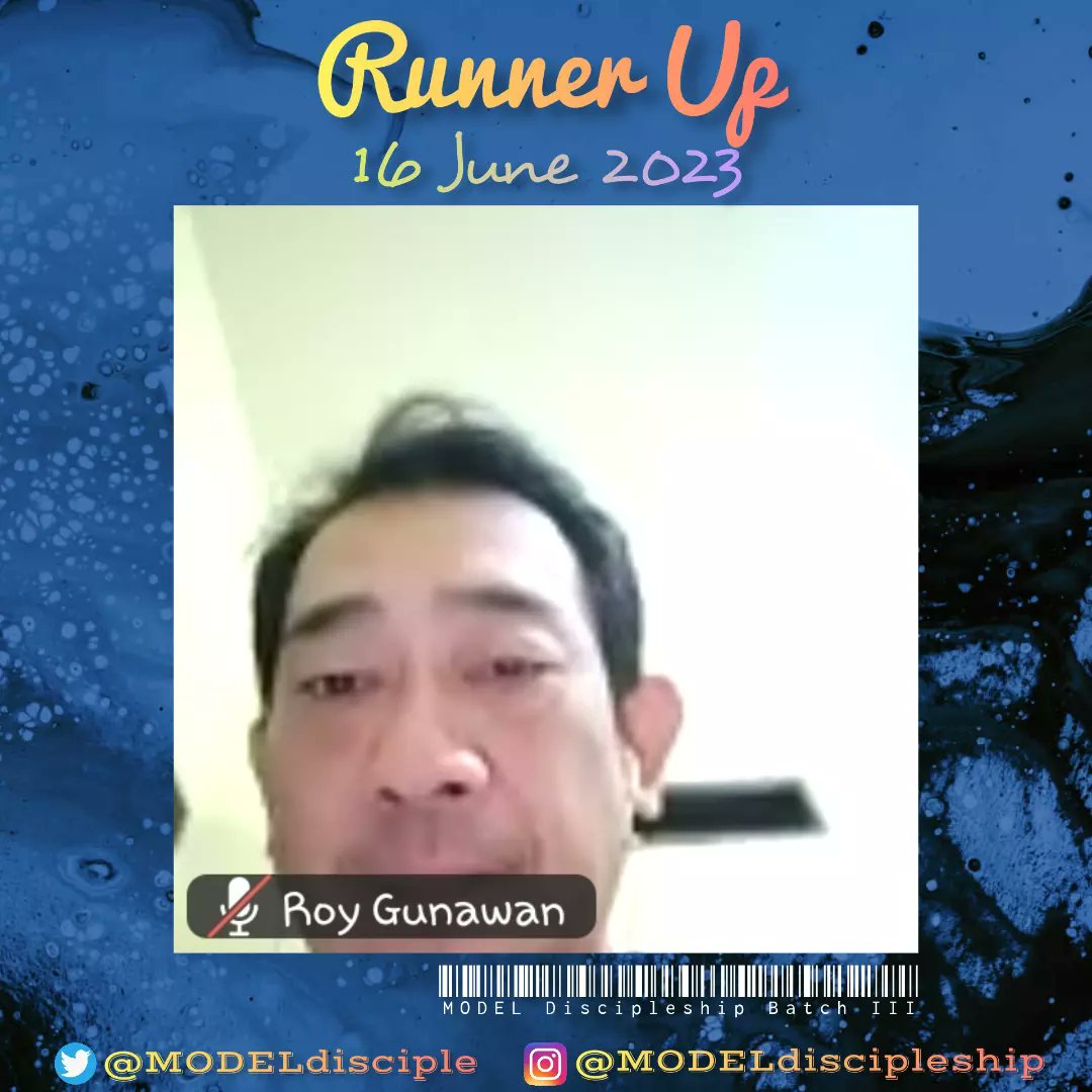 MODELdisciple's tweet photo. 2nd Week -> 16 June 2023
• #DiscipleOfTheWeek •
🎉 Mr. #YulisonMarpaung 
• #RunnerUp •
🎉 Mrs. #RoyGunawan 

Discipleship 4.0
🇲 • 🇴 • 🇩 • 🇪• 🇱

#MODELdiscipleship Batch III https://t.co/POyu1YgoZh