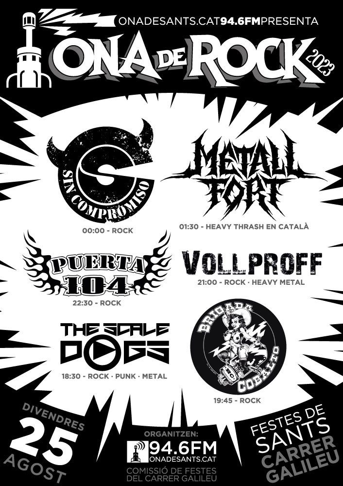 onadesants's tweet photo. "Ens omple d'orgull i satisfacció" anunciar-vos q dins de la pròxima #FestaMajordeSants, l'Ona de Sants organitzarà el seu 1er festival de #heavymetal.
La nit + elèctrica i dura, només amb l'Ona!!
#sincompromiso
@MetallFort4
@Puerta104 
#vollproff
#thescaledogs
#brigadacobalto https://t.co/rSysApuV1q