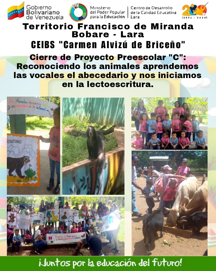 mppe_afa's tweet photo. #Aldia #Simoncito Carmen Alvizú de Briceño de Bobare parroquia #AFA estado #Lara junto a sus #Docentes y representantes en cierre de proyectos con actividades significativas a niños y niñas.
@NicolasMaduro
@_LaAvanzadora
@ArriechiNixon
@cdcelara https://t.co/eJqOUZPBPh