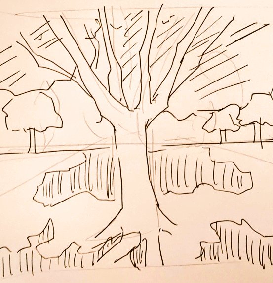 #1日1模写 Ⅲ　187/365
今日は人物と木でした✨
躍動感のあるポーズは難しくて楽しい🥰もっと上手くなりたいな〜🌸 https://t.co/xnDDKgi1sN