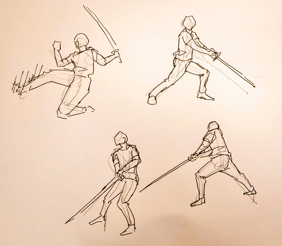 #1日1模写 Ⅲ　187/365
今日は人物と木でした✨
躍動感のあるポーズは難しくて楽しい🥰もっと上手くなりたいな〜🌸 https://t.co/xnDDKgi1sN