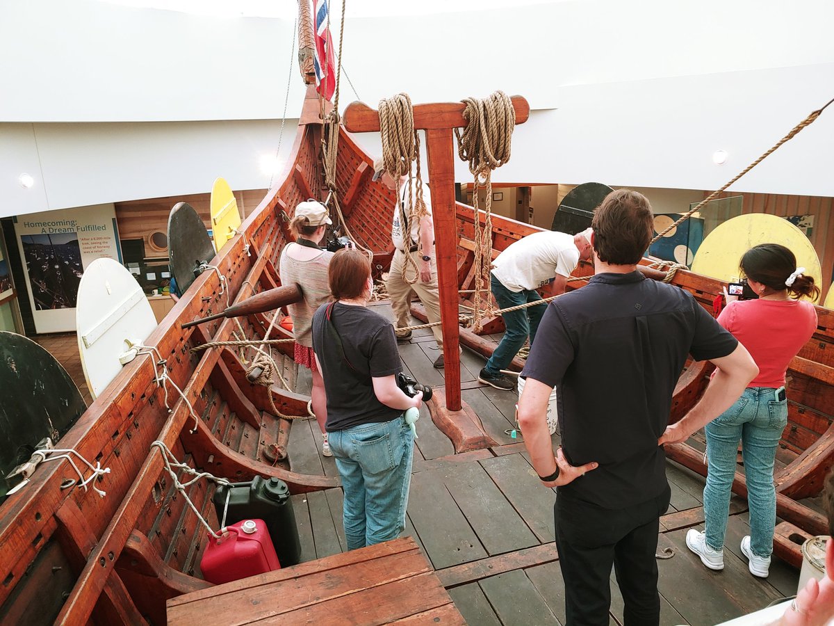 Grinnell College Immersive Experiences Lab (GCIEL) (@grinnellciel) on Twitter photo Students from the Virtual Viking Longship dev team climbed aboard the Hjemkomst with Marke Hilde and Paul Hesse to record their stories of the 1982 voyage to Norway
#DigitalHumanities #VR
CC: <a href="/CarletonCollege/">Carleton College</a> <a href="/GrinnellCollege/">Grinnell College</a> <a href="/NEH_ODH/">NEH Digital Humanities</a> Students from the Virtual Viking Longship dev team climbed aboard the Hjemkomst with Marke Hilde and Paul Hesse to record their stories of the 1982 voyage to Norway
#DigitalHumanities #VR
CC: <a href="/CarletonCollege/">Carleton College</a> <a href="/GrinnellCollege/">Grinnell College</a> <a href="/NEH_ODH/">NEH Digital Humanities</a>