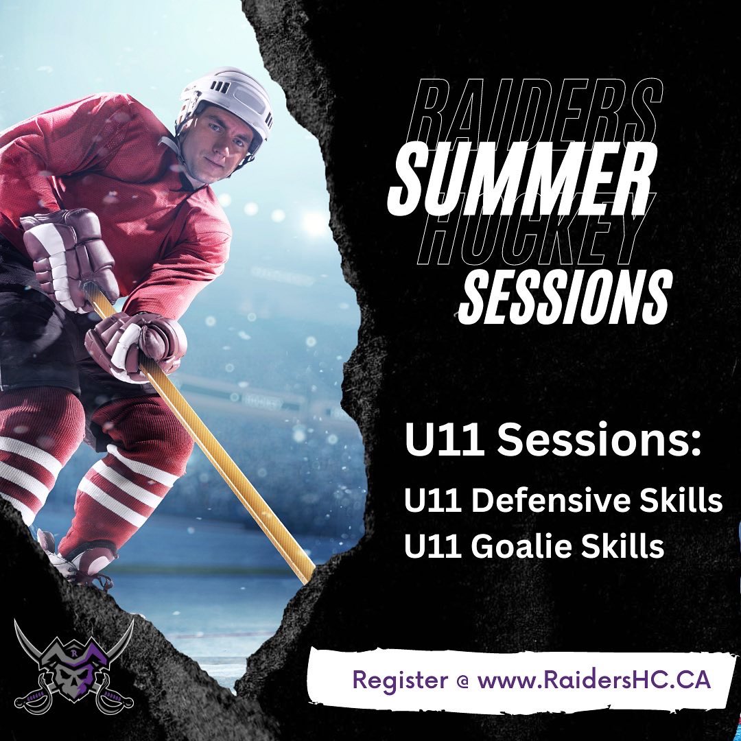 Raiders Hockey Club is happy to partner with <a href="/DuncanhockeyS/">duncanhockey.snd13</a> and <a href="/TPGoaltending/">Top Prospects Goaltending</a> to provide these great summer skill sessions to our U11s. #raidershockeyclub🥅🏒