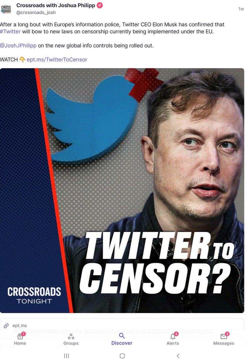 Stahlzart's tweet image. Hier Screenshot von #TRUTHSocial 

"Nach langem Hin und Her, bestätigt Twitter CEO E.Musk nun, dass Twitter sich den neuen Zensurrichtlinien, welche die EU implementiert, beugen und kooperieren wird."

#TwitterHasFallen