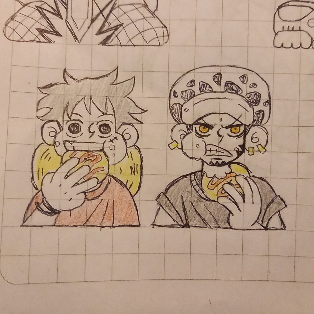 #luffy y #law comiendo sopaipillas

#ONEPIECE