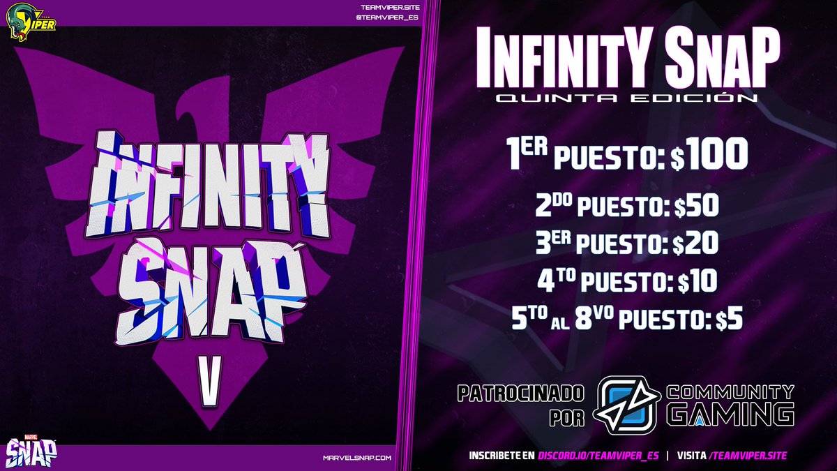 Terminó un extenso, reñido y divertido evento final de otro Infinity Snap patrocinado por <a href="/CGaming_LatAm/">Community Gaming LatAm</a> ! 
Gracias a todos los participantes y espectadores.
Los esperamos en el próximo torneo!!!
<a href="/MARVELSNAP/">MARVEL SNAP</a>