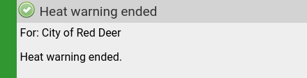 Sat 16:02: 🌡️Heat warning ended: Sat 15:38 to Sat 16:37. reddeer.weatherstats.ca/alerts.html (1/2)