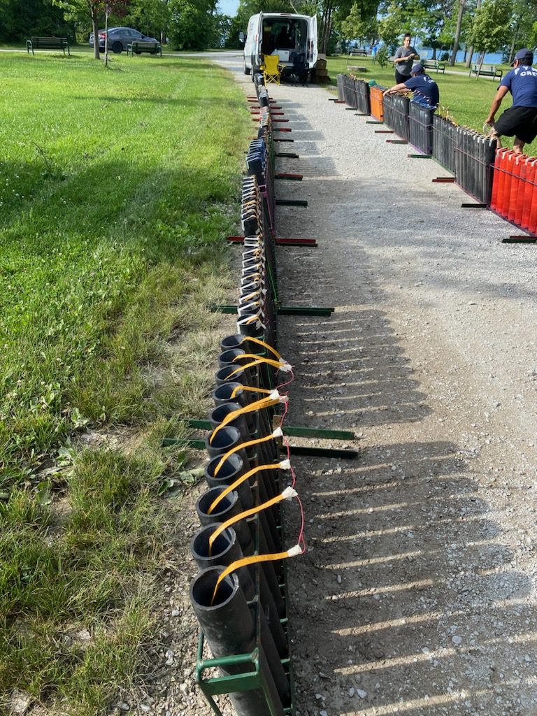 OrilliaFire's tweet photo. Please leave fireworks to the professionals and attend a professional show. The fireworks show in Orillia is set up and ready to go at dusk at Tudhope Park. https://t.co/PjuibiWylO