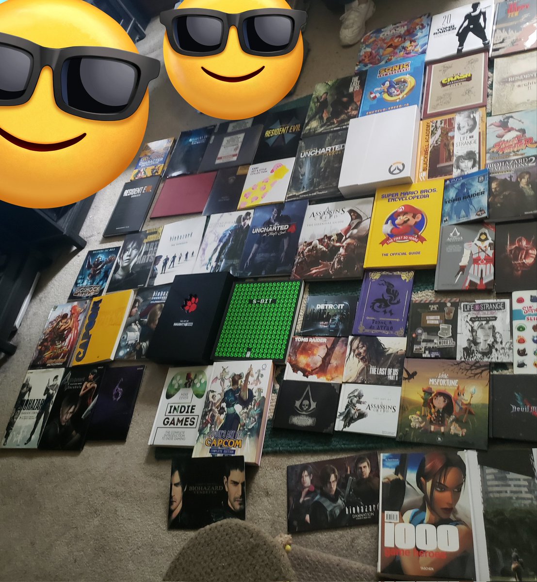 EllynResident's tweet image. Alright here we go. Here is my complete collection of artbooks relating to gaming, film, and of course Resident Evil. It is a very loose interpretation of artbooks but in total 115 books