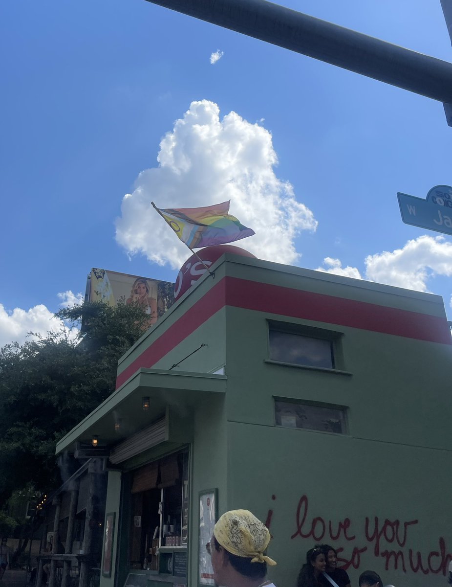 July 1st in Austin Texas on South Congress…Pride Flags everywhere