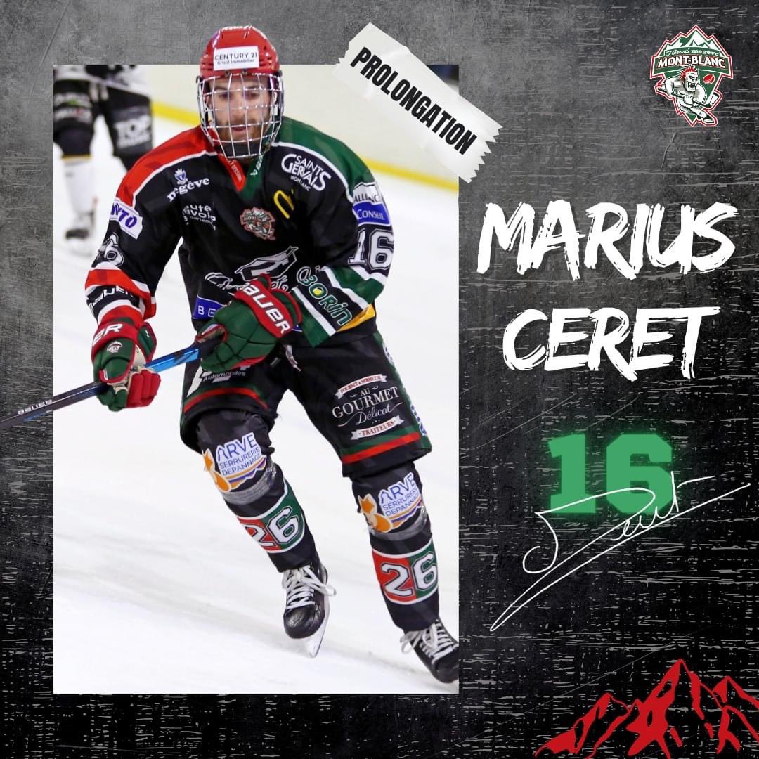 🟢 𝗜𝗡𝗙𝗢 𝗠𝗘𝗥𝗖𝗔𝗧𝗢 🔴

Nouvelle prolongation, cette fois c'est notre jeune défenseur, 𝗠𝗮𝗿𝗶𝘂𝘀 𝗖𝗘𝗥𝗘𝗧, le numéro 16 des Yétis, qui continuera l'aventure au Mont-Blanc la saison prochaine ! 

Nous avons hâte de le retrouver sur la glace.