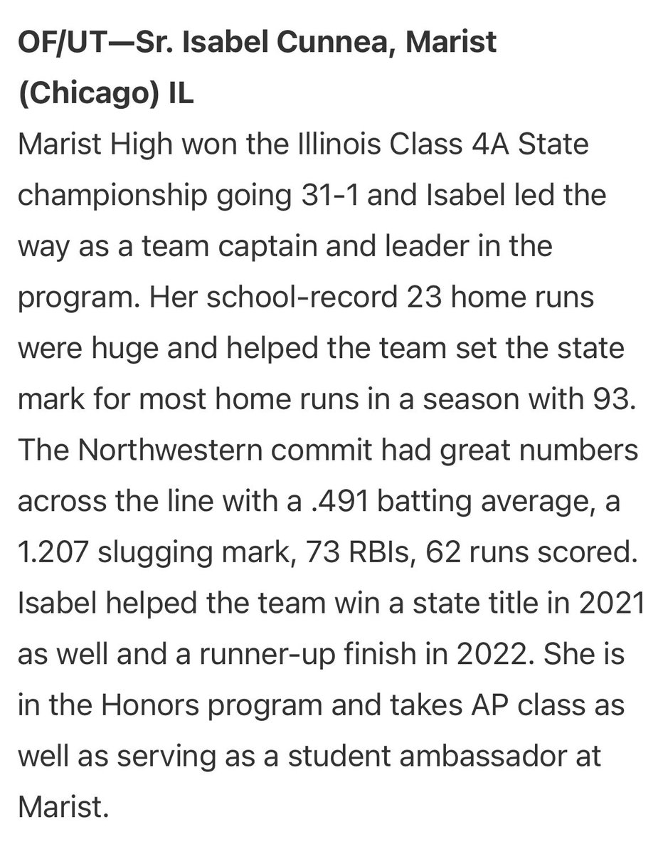 🥎 Marist Softball 🥎 (@redhawksb) on Twitter photo 🇺🇸Congrats to senior CF Isabel Cunnea on being named <a href="/ExtraInningSB/">EXTRA INNING SOFTBALL</a> First team All American! 🇺🇸 🇺🇸Congrats to senior CF Isabel Cunnea on being named <a href="/ExtraInningSB/">EXTRA INNING SOFTBALL</a> First team All American! 🇺🇸
