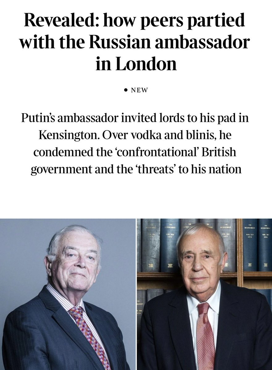 From the Times, more Tory/ Russian & Putin connections? 👇

Tory peer Lord Balfe at Kensington home of Kremlin's ambassador to London to celebrate the creation of the Russian state

#ToriesOut359 #GeneralElectionNow