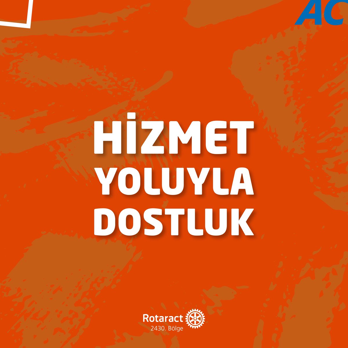 Hiç değişmeyen yol haritamız Hizmet Yoluyla Kurduğumuz Dostluklarımızdır.

•
[EN]
Our essential way is based on our friendships that we form along with Fellowship through Service.

#rotaract 
#peopleofaction 
#dünyayaumutol 
#createhopeintheworld