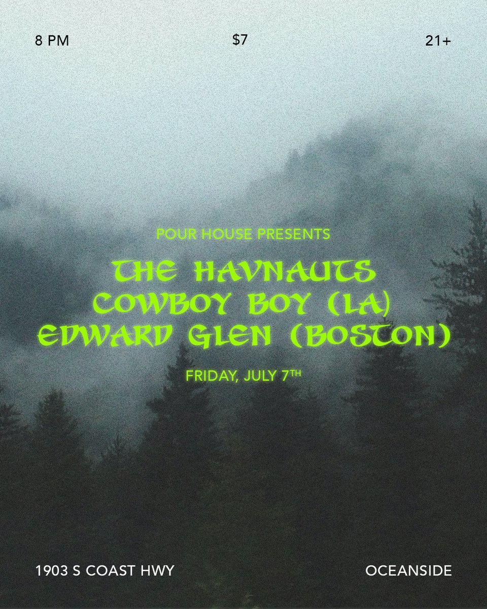 SURPRISE!!! We’ll be in Oceanside, CA next Friday 7/7 with @thehavnauts and @IanTSDownie, and we’re bringing @fkamikenevin with us all the way from Boston babyyyyyyy