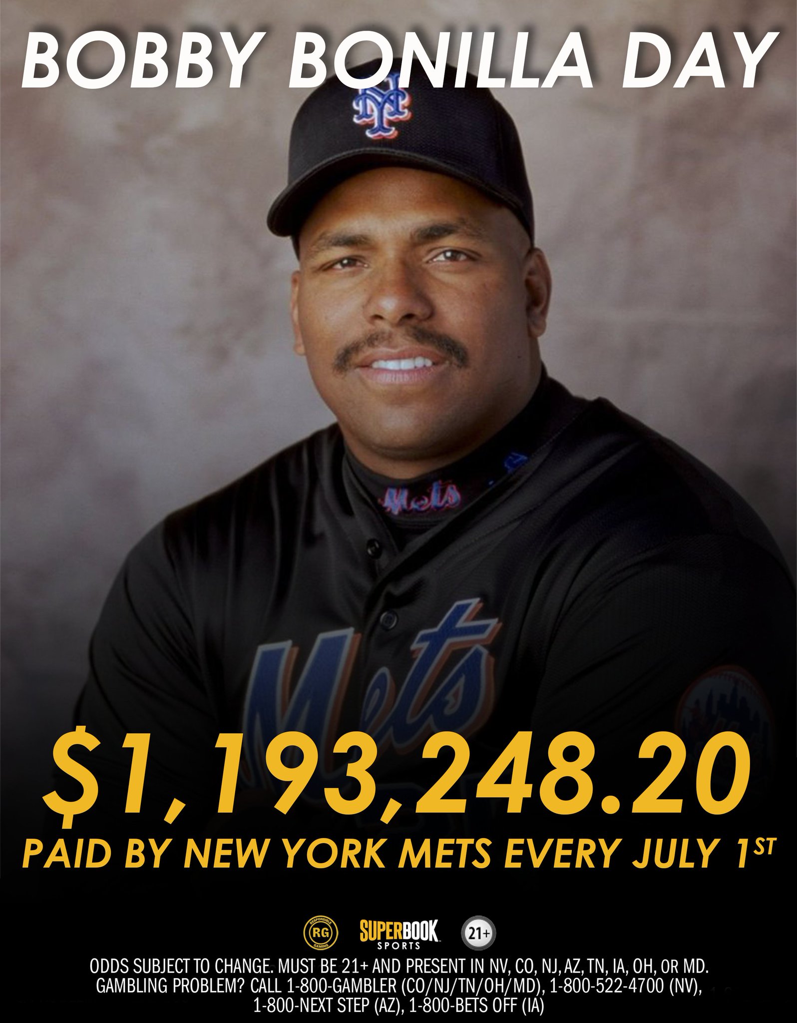 SuperBook Sports on Twitter "Happy Bobby Bonilla Day! The Mets will