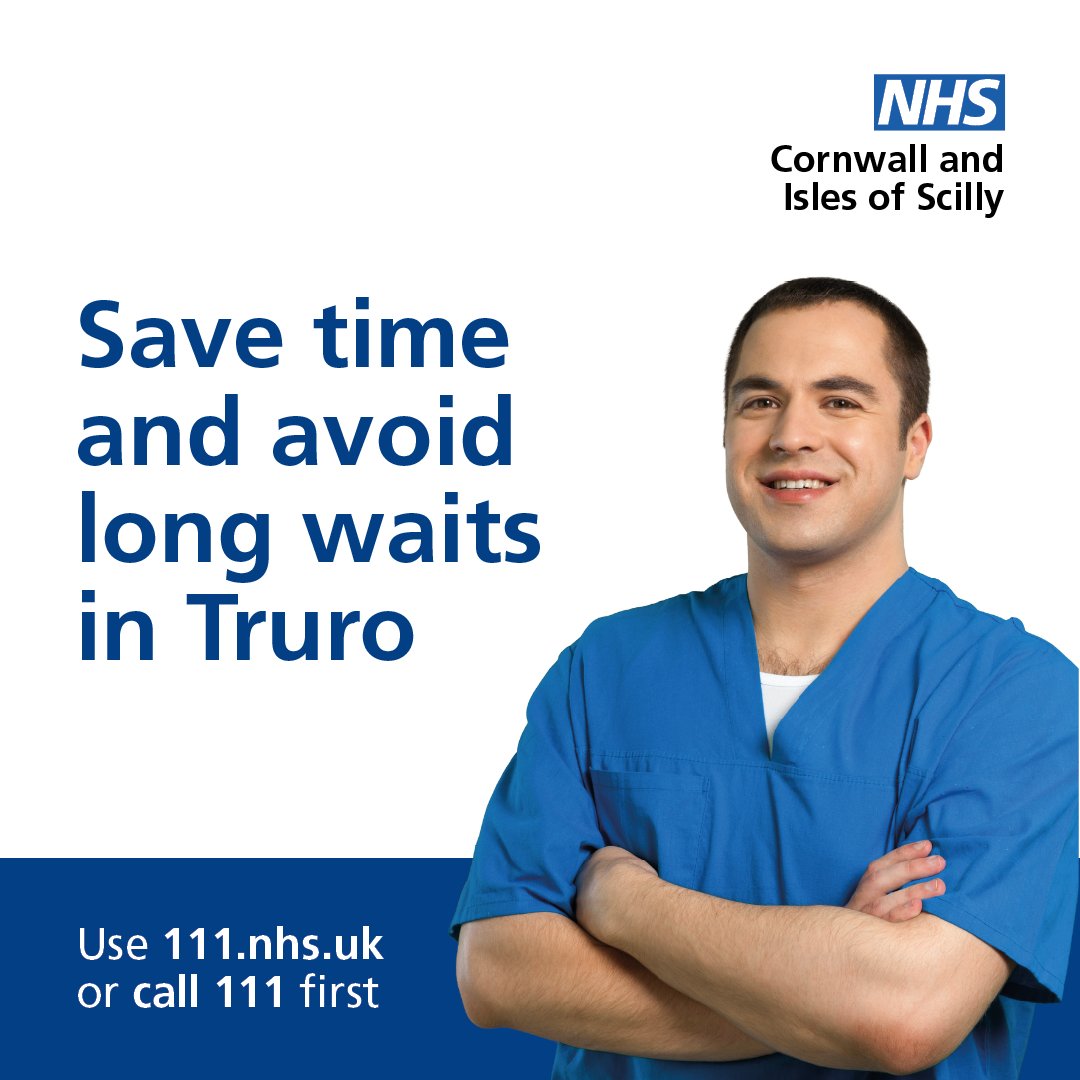 If your illness or injury isn't serious or life-threatening, you don't need the emergency department and may be sent elsewhere.

Know before you go and check hospital waiting times 🔗 cornwallft.nhs.uk/miu-waiting-ti…

Need urgent care advice? 📱 Visit 111.nhs.uk or call 111