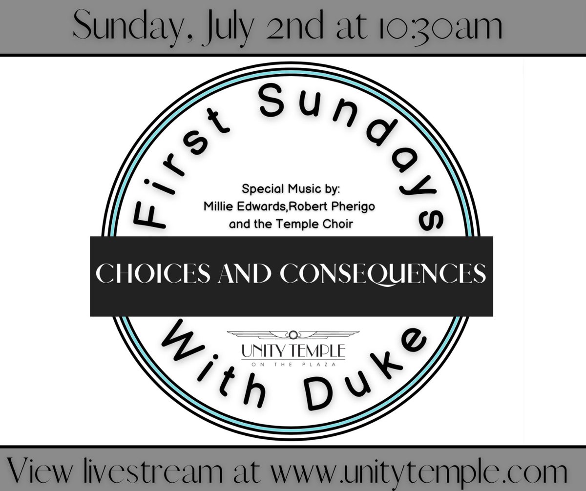 unitytempleKC's tweet image. Join us this Sunday, July 2nd at 10:30am, for a lesson by Duke and special music by Millie Edwards, Robert Pherigo, and the Temple Choir led by Erin Keller.
To view livestream
loom.ly/SrUhn6g
To donate
loom.ly/0gVNOpw