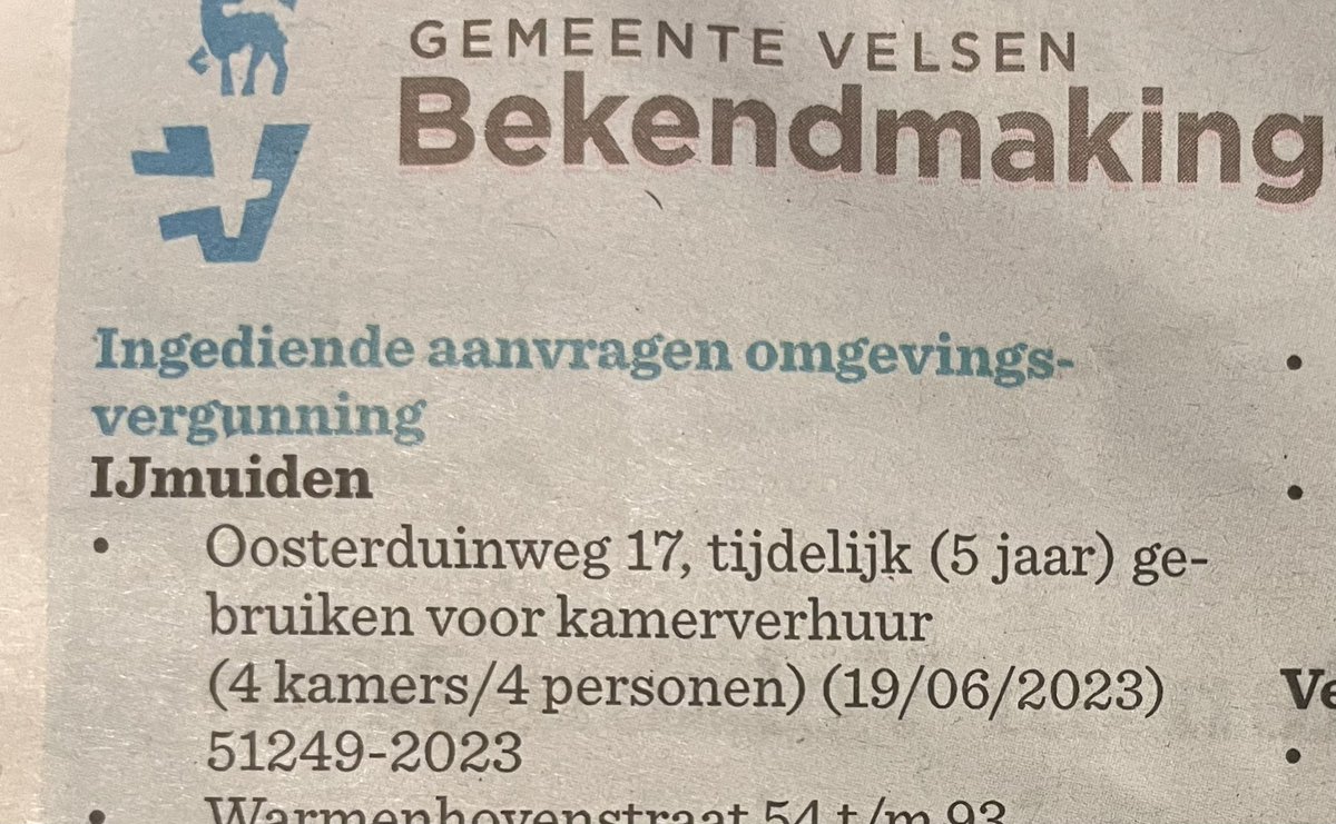 JohanZwakman's tweet photo. Vanavond op tv een item over opsplitsen woningen. Het wijkplatform IJmuiden-Noord is mordicus tegen @gemvelsen. Vooral als het in een straat  is waar een hele hoge parkeerdruk is. Dat vrijwel overal in onze wijk. Daarom. https://t.co/XaExIFc9Qh