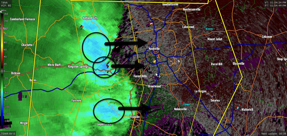 Here we have nearly 80 MPH straight line wind approaching Bellevue and Belle Meade, Nashville Metro, and Franklin/Cool Springs / 106 PM / We are live here: youtube.com/live/9G8mwA9hb…