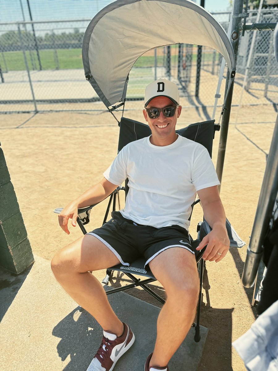 Practicing becoming a baseball dad.