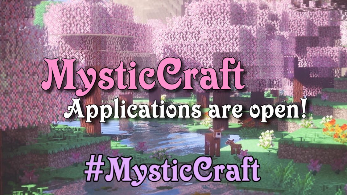 MysticCraftt's tweet photo. Applicatications are now open❗️❗️

Spots are very limited so get yours in!

Tag and reply with who you want to see on the biggest upcoming modded smp!

Tweet your applications with #MysticCraft !!! https://t.co/2q4hTTvp9o