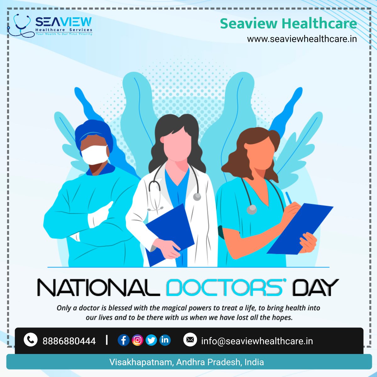 Seaview Healthcare (@seaviewhealth) on Twitter photo Happy Doctor's Day to all the doctors who work tirelessly to save lives and make the world a healthier place.
.
.
#doctorsday #doctors #doctor #doctorslife #doctorsofinstagram #nationaldoctorsday
#vizag #vizaghealthcare #vizaghospitals #vizagcity
.
Follow us <a href="/SeaviewHealth/">Seaview Healthcare</a> Happy Doctor's Day to all the doctors who work tirelessly to save lives and make the world a healthier place.
.
.
#doctorsday #doctors #doctor #doctorslife #doctorsofinstagram #nationaldoctorsday
#vizag #vizaghealthcare #vizaghospitals #vizagcity
.
Follow us <a href="/SeaviewHealth/">Seaview Healthcare</a>