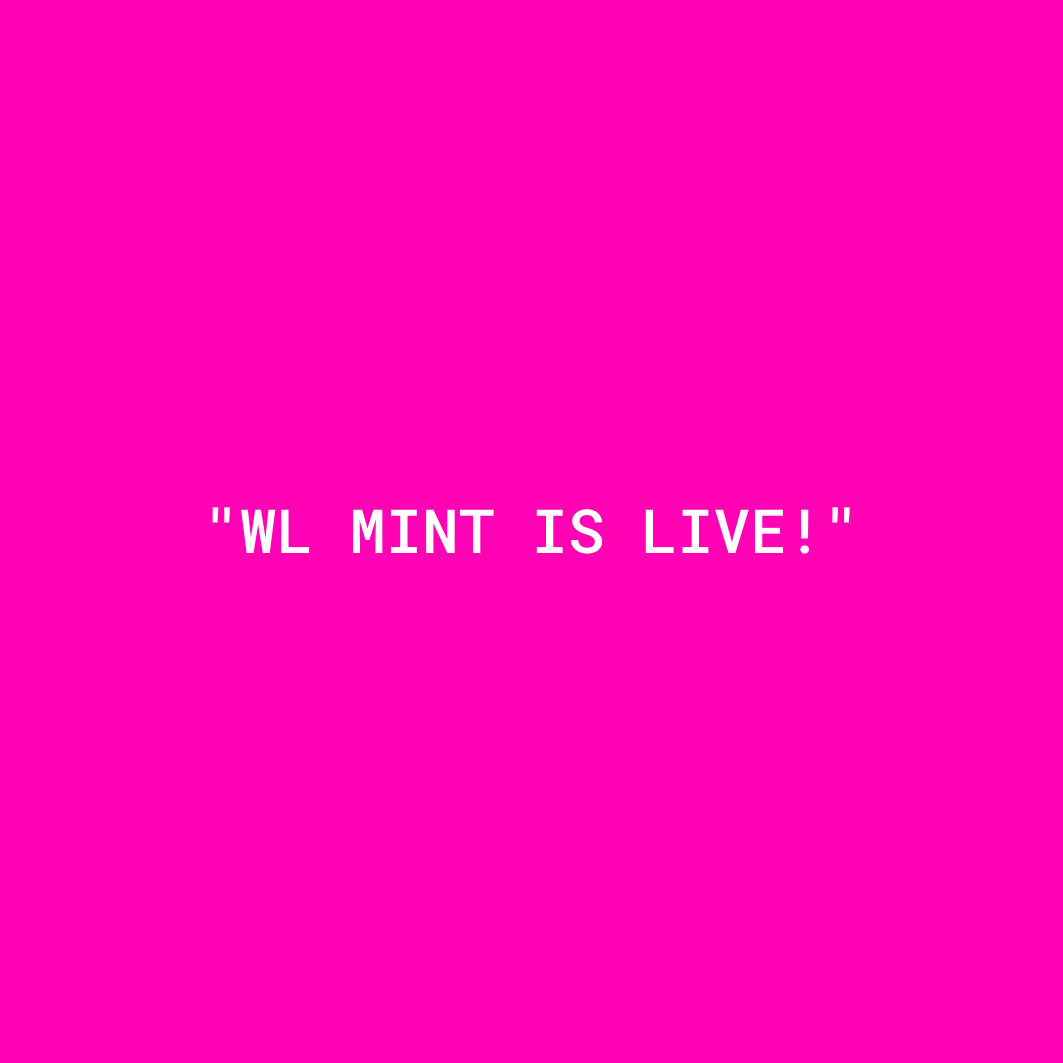 🚨 WL MINT IS LIVE 🚨

The WL window ends in 1 hour, then public starts.

You can mint here:
mint.fun/ethereum/0x41d…