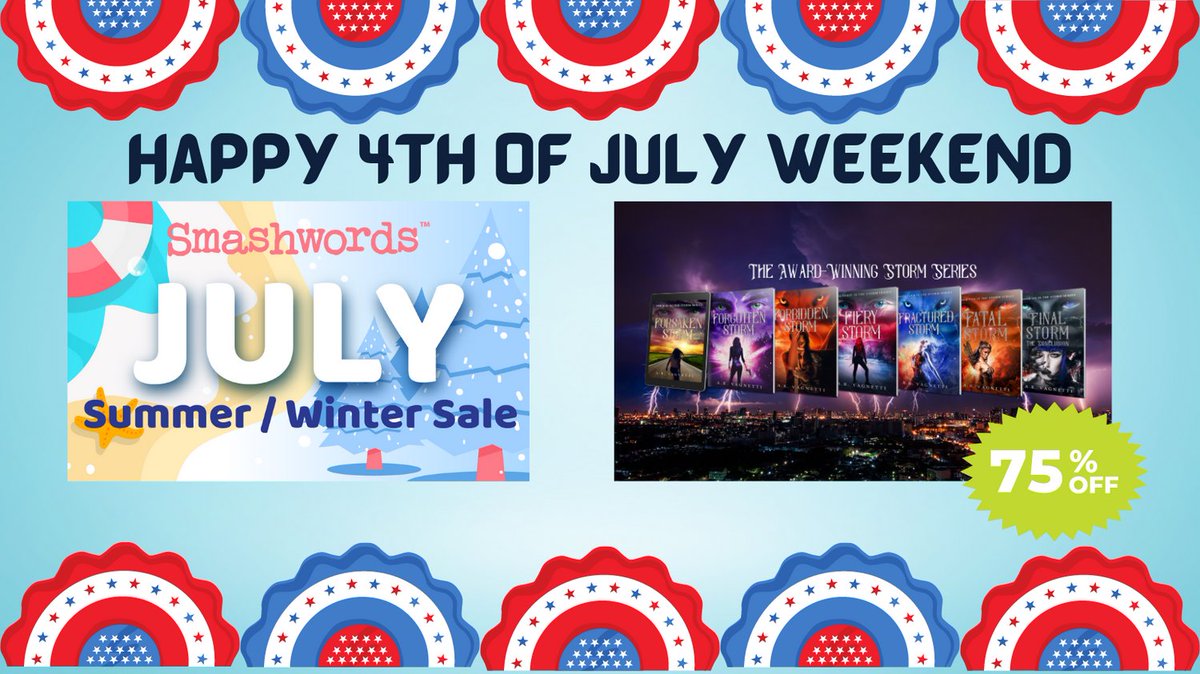 🧨Kick-off the 4th of July with an Explosive Book Sale!🧨

Find my entire ebook collection for 75% off at <a href="/Smashwords/">Smashwords</a> as part of their Annual Summer/Winter Sale! 
Find my books and many more during JULY at 
smashwords.com/books/byseries…

#SWSale2023 #Smashwords #ARbooks