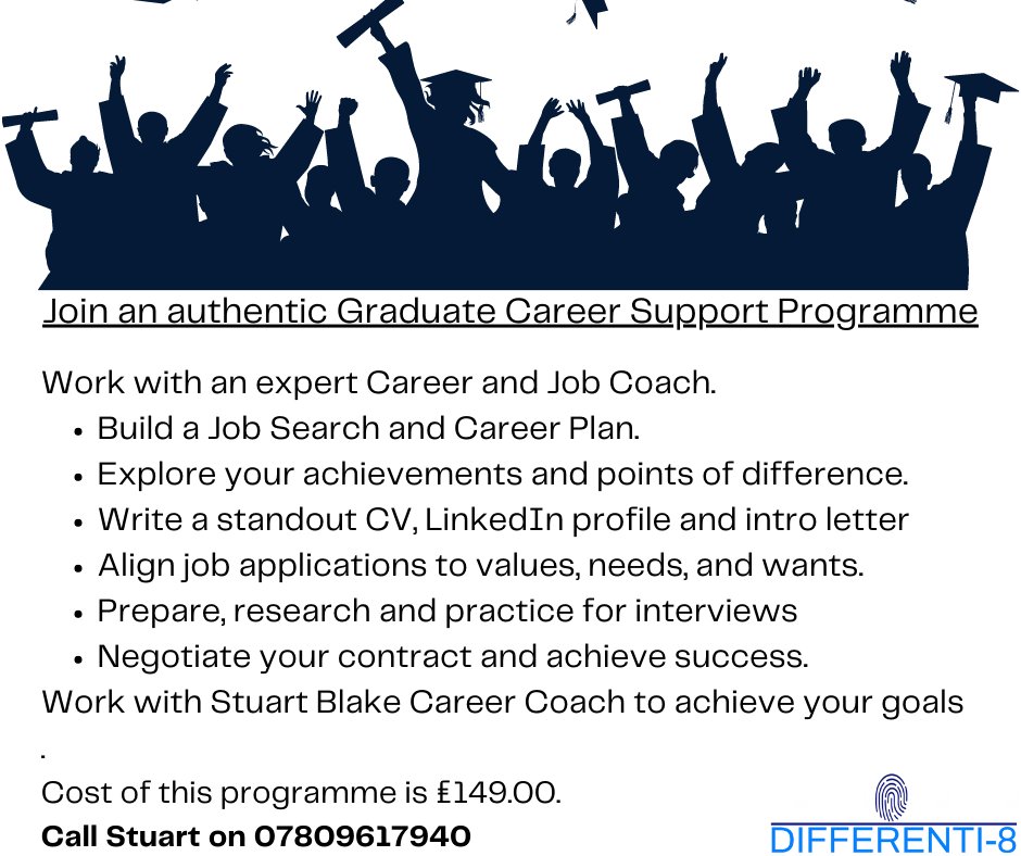 Join a Graduate Career Programme that will achieve success. Contact Stuart today to join the programme. 

#grad #gradjobs #graduate #graduatejobs #techjobs #jobsearch #jobsearching #ukuniversities #confidence #careersupport