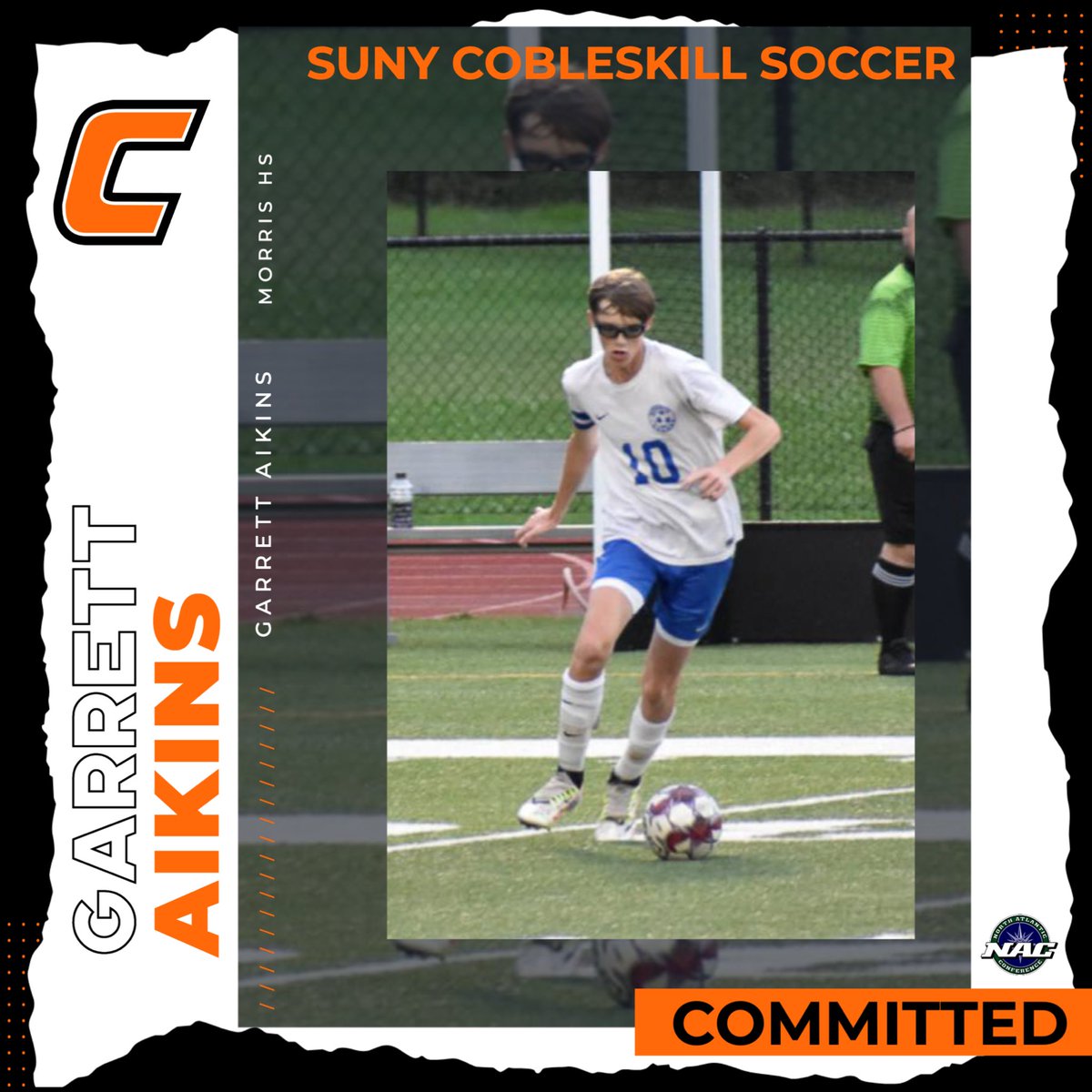 We have another good one here! Garrett joins us from Morris HS &amp; will be majoring in Business with a minor in Sport Management.

Garrett is a rock solid defender with a great ability to win aerial battles. Can’t wait to see him in orange &amp; black! #CobySoccer #WelcomeHome