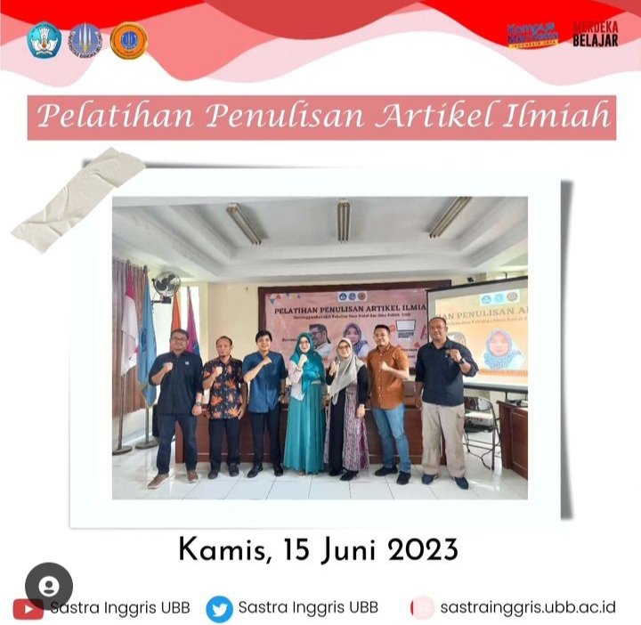 PSasing23's tweet photo. Dalam rangka meningkatkan kemampuan menulis ilmiah bagi para mahasiswa, FISIP UBB mengadakan Pelatihan Penulisan Artikel Ilmiah yang menghadirkan narasumber Bapak M. Aries Taufiq, M.Pd., dosen sasing UBB dan ibu Ummi Zakiyah, S.IP., M.I.P dosen stisipol pahlawan 12.
#sasingubb https://t.co/75Mq6rGLW0