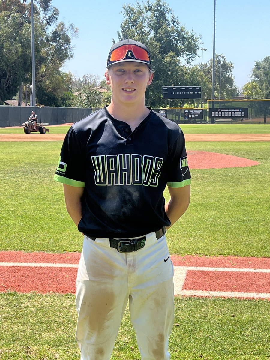 Five Tool California (@fivetoolca) on Twitter photo F: Wahoos 3, Braves National Team 0
PoG: <a href="/niko_peinado/">Niko Peinado</a> 7 IP, 10K, 2H, 3 BB, 0R
Hitter: Erik Furness 2-4, 2B, 2 RBI F: Wahoos 3, Braves National Team 0
PoG: <a href="/niko_peinado/">Niko Peinado</a> 7 IP, 10K, 2H, 3 BB, 0R
Hitter: Erik Furness 2-4, 2B, 2 RBI