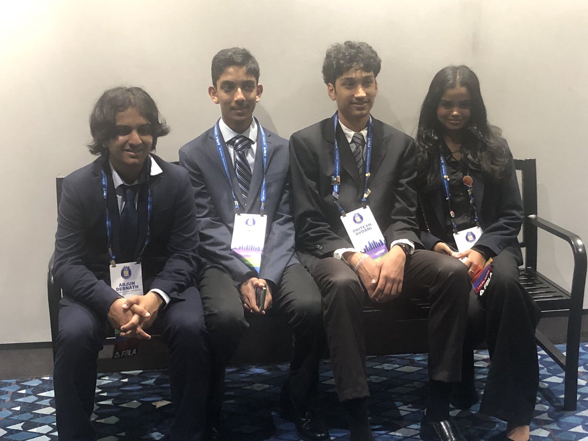 TWolvesJHS's tweet image. This past week in Atlanta a huge Congratulations to Jackson’s National FBLA Qualifiers Sanjit, Dritesh, and Arjun who finished in the top 14 in the world in Website Design Competition and  Andrea who was a National Qualifier in the category of Insurance and Risk Management.  💚🖤