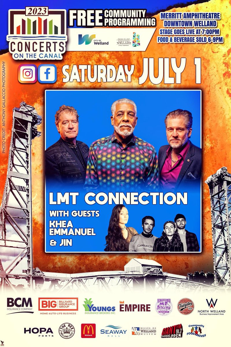 HAPPY CANADA DAY! Be sure to come to Merritt Amphitheatre for tonights show and FIREWORKS! We are so excited to have LMT Connection with special guests Khea Emmanuel and JIN! 

The show starts at 7pm but make sure to come to Merritt Park before for a day full of Canada Day fun!
