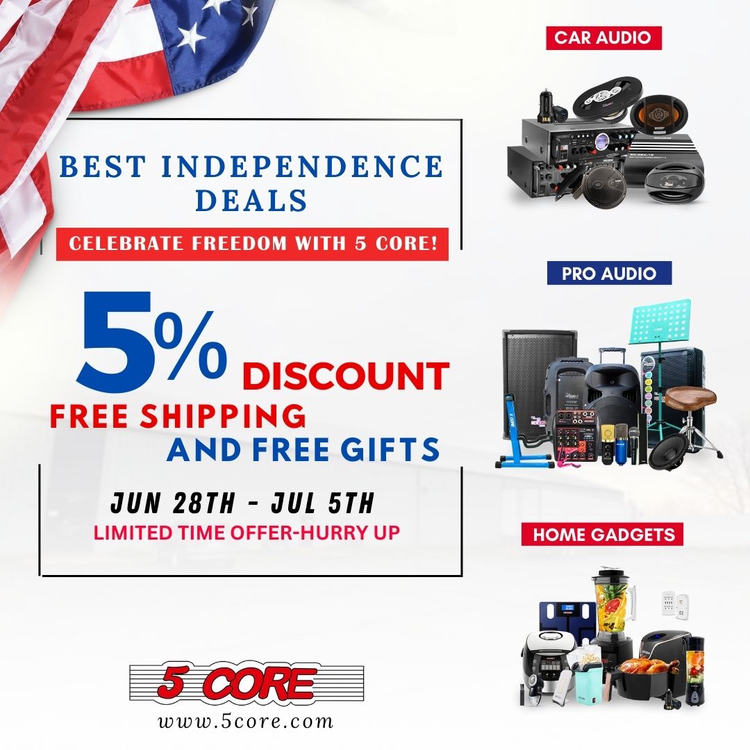 Celebrate Independence Day in style with our unbeatable offer! Enjoy 5% off, free shipping, and a special gift as a token of our appreciation. 
.
Order Now - 5core.com
.
#july #th #thofjuly #independenceday #fourthofjuly #happy #julyfourth #redwhiteandblue #america