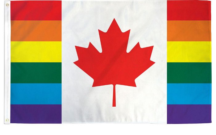 It's Canada Day! 🇨🇦 Except, conservative antivaxxers/freedom truckers have bastardized our beloved non-obnoxious flag by flying it from their vehicles all year long (flag poles are the only place where that is fine,) so I don't feel good about it anymore; here's a better version!