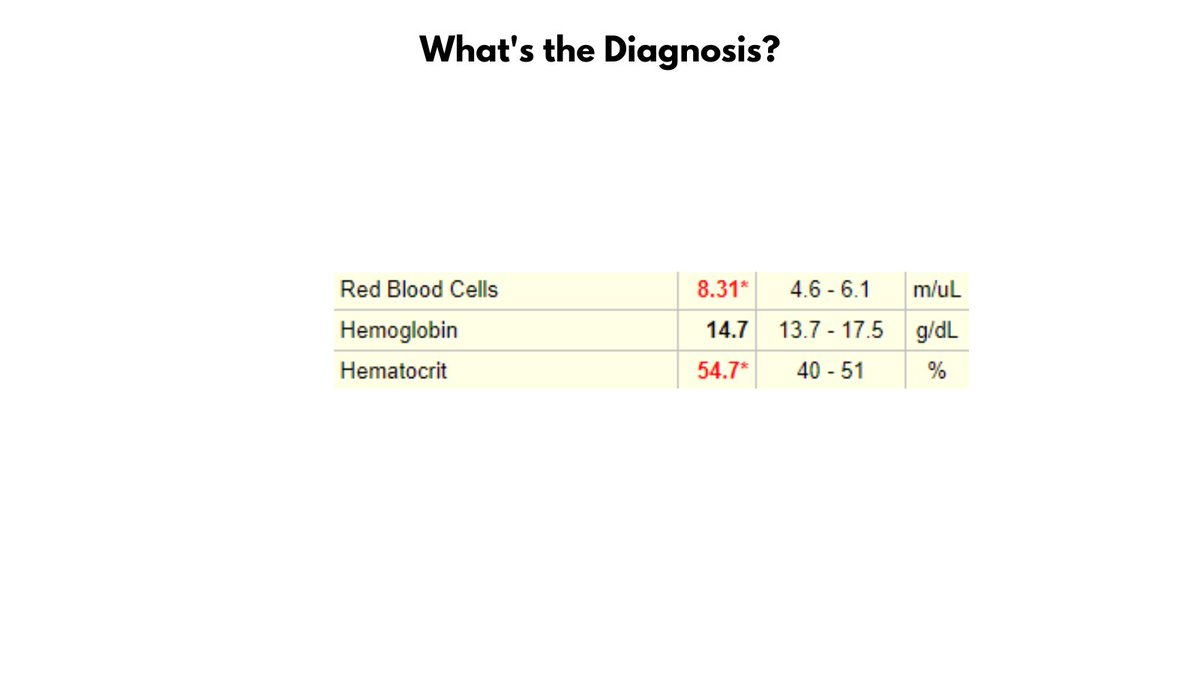 1/9 EXAMPLE OF Hb-Hct DISCORDANCE Take a look at the values in the graphic. Without looking ahead in the thread, can you make a diagnosis?