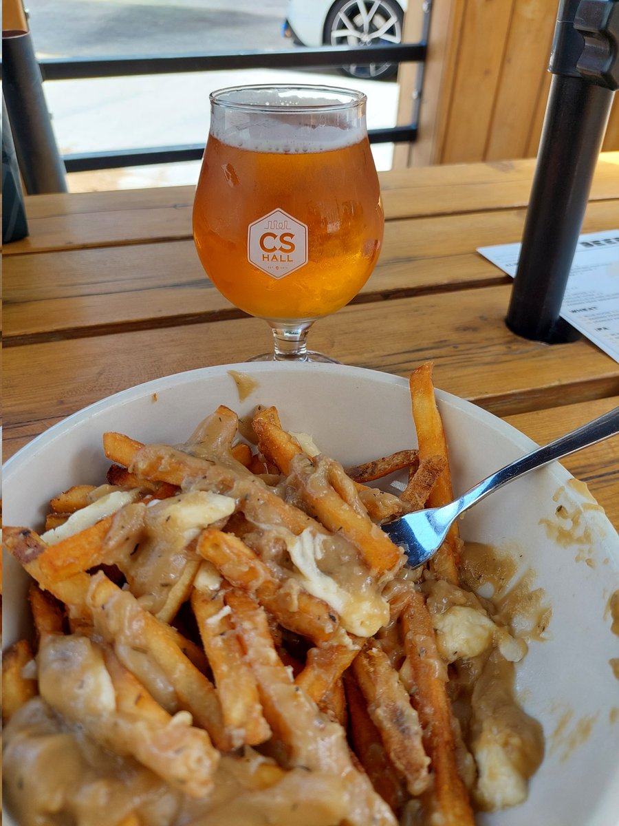 #HappyCanadaDay #blackbridgeIPA #Poutine #saskatoon