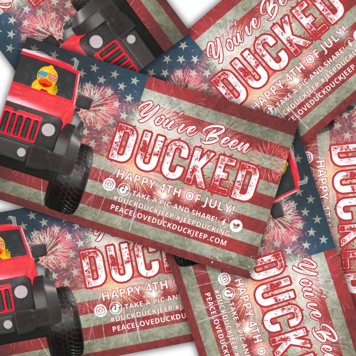 peaceluvduck's tweet photo. There's nothing more American than driving a jeep! Show your American pride with these duck duck jeep tags! 

#duckduckjeep #jeepducking #ducktags  #youvebeenducked #duckingjeeps #duckingjeep #duckduckjeeptags #4thofjuly #americanpride #americanjeep

https://t.co/NX8K2oONFL https://t.co/rmF5Py0OlU