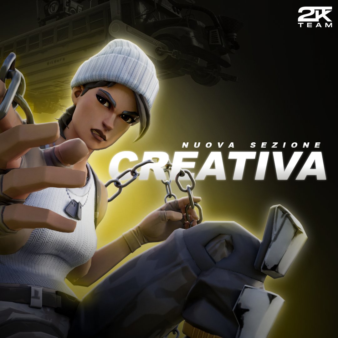 2ktTeam's tweet photo. A grande richiesta apriamo ufficialmente la "sezione creativa", a guidare questa categoria ci saranno come al solito i nostri colori pilastro 🤍 - 🖤,  con l'aggiunta del 💛,  che sarà il colore simbolo dei nostri creative player!

🤍🖤💛

#Fortnite #esports #fortniteita #2ktteam https://t.co/qlBaagRpBM