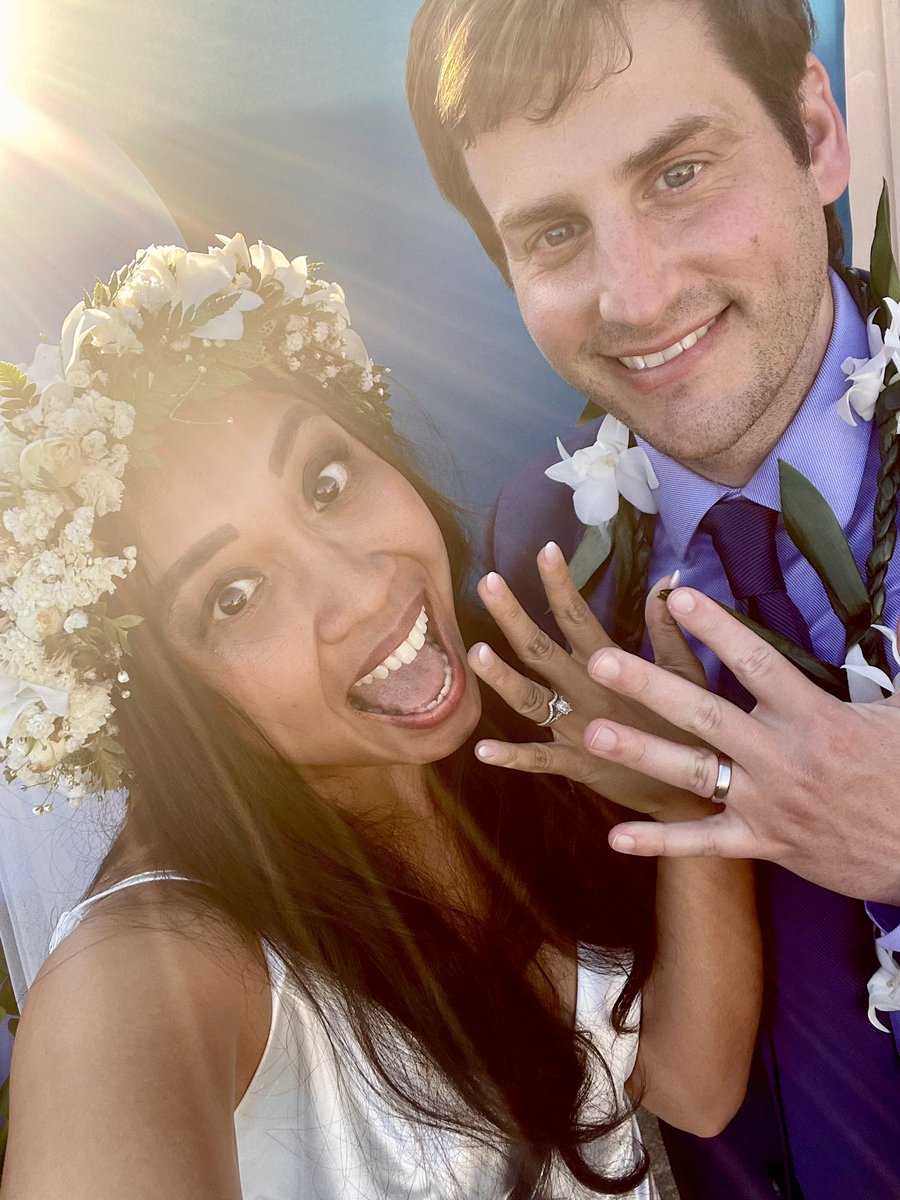 We both may have procrastinated our vows til 2 hours before our ceremony, but it happened - we’re married!! 🤍🎉