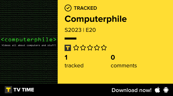 costaalfed's tweet image. Just watched S2023 | E20 of Computerphile #computerphile  tvtime.com/r/2Sfjb #tvtime