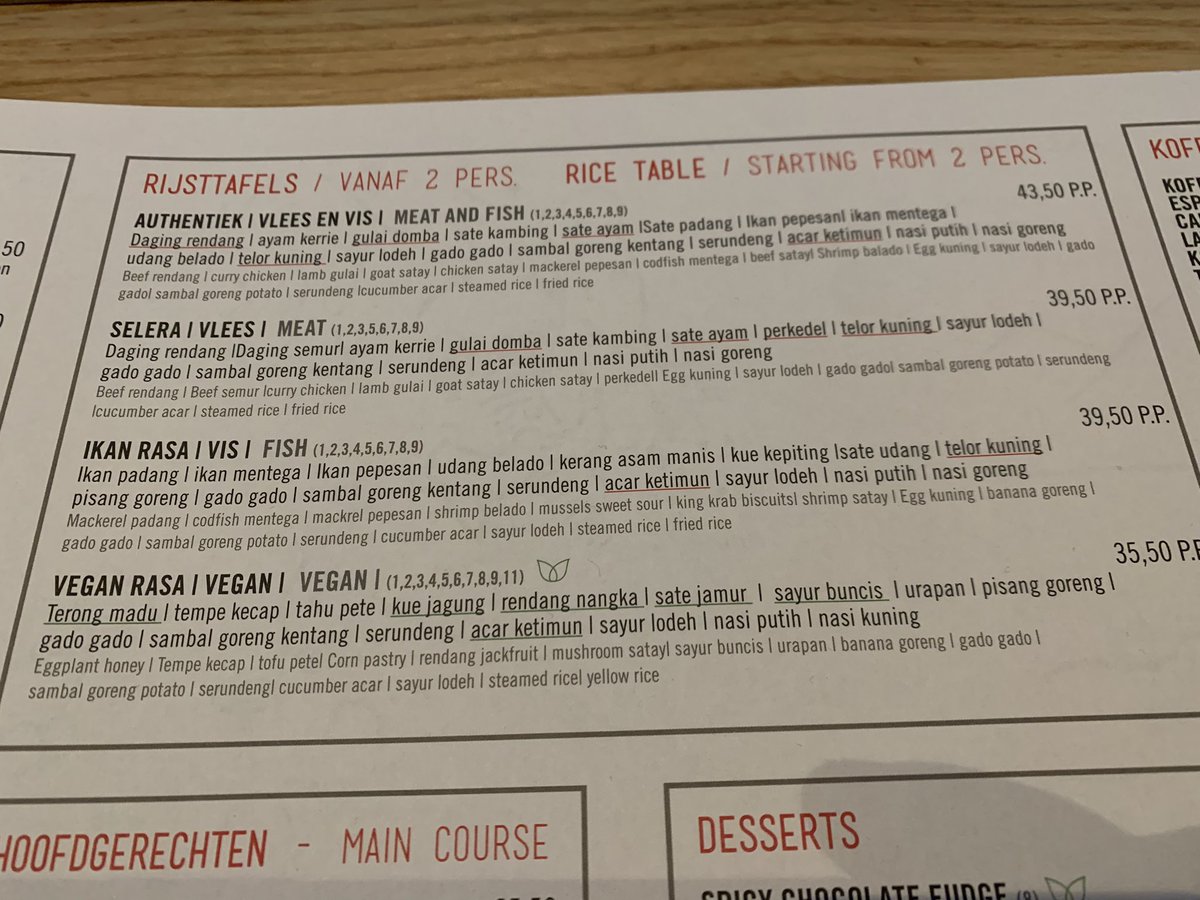 Hackknife's tweet photo. The specialty of Restaurant Blauw in Amsterdam is Indonesian.  We had a delicious kepiting goreg (softshell crab) to start and the missus &amp; I opted for the rijsttafel (rice table), an astounding array of meat, fish, and veggie dishes - a unique treat not often seen in the US https://t.co/7qeGDt2g0u