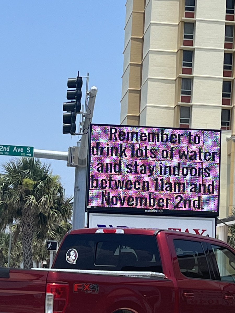 pramnieks's tweet photo. Some heat wave advice in #jaxbeach ⁦@wxgarrett⁩ ⁦⁦@TheWeatherCH⁩ https://t.co/jQGlaFgOxI