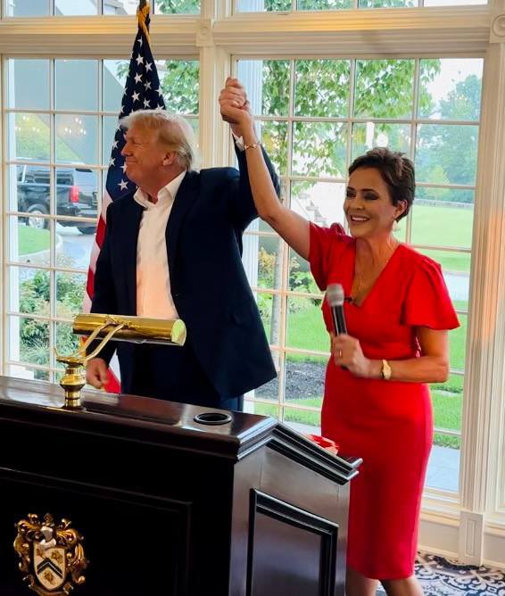 KariLake's tweet photo. Such an honor to have the 45th &amp; 47th President of the United States at my book launch.

President Trump has inspired me, and so many others, to be UNAFRAID! 

Order yours today: ⤵️
https://t.co/JiXPweP5en https://t.co/7hnBFBdVCS