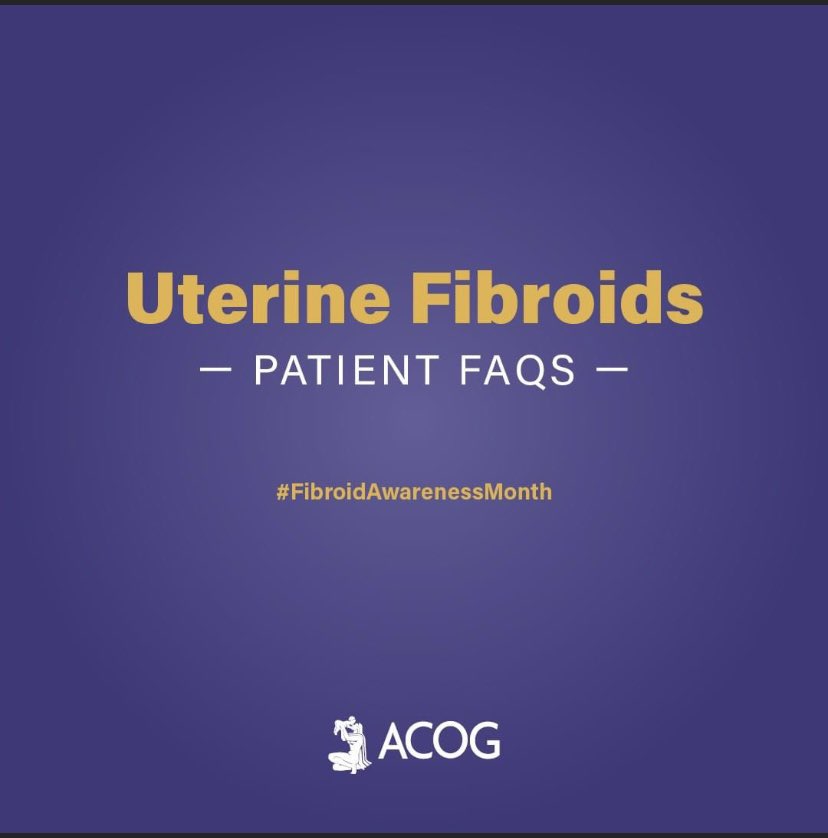 #Uterinefibroids affect 70-80% of women between ages 35-54. 
As common as uterine fibroids are, it’s obvious why a month is dedicated to help raise awareness &amp; research funding. 
This #FibroidAwarenessMonth learn more about the Sx, Dx &amp; Tx for fibroids: 
bit.ly/3PDU7X0