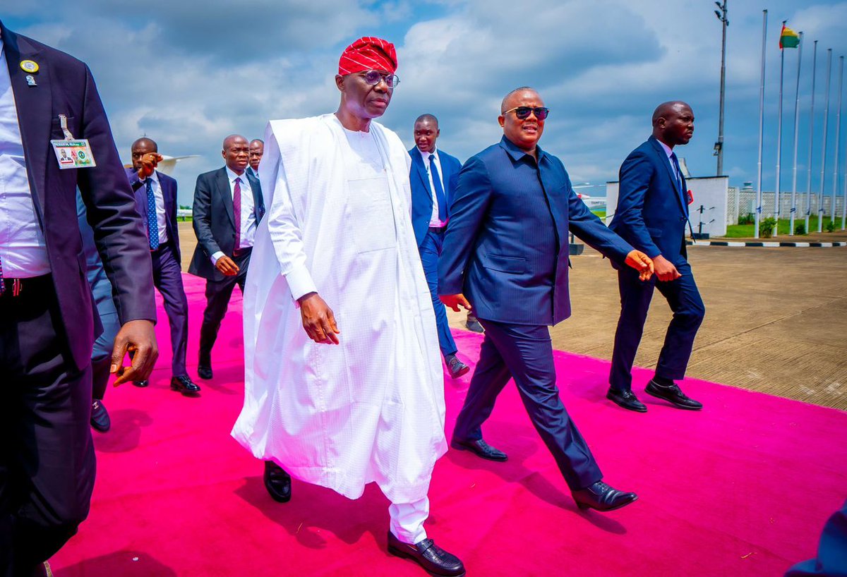 Mr Governor <a href="/jidesanwoolu/">Babajide Sanwo-Olu</a> received the President of Guinea-Bissau, Umaro Sissoco Embaló and his entourage earlier today.

The President is in Lagos to meet with His Excellency, President Bola Ahmed Tinubu.